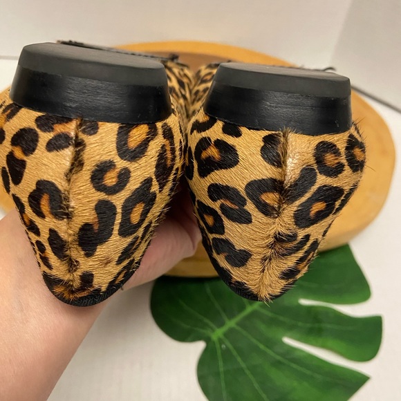 Sasha London BALLET Leopard Print dyed Pony Hair Ballet Flats - Picture 9 of 9